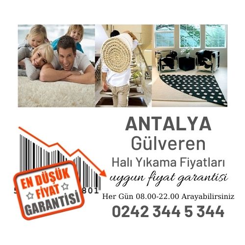 Antalya Gülveren Halı Yıkama Fiyatları 0242 344 5 344